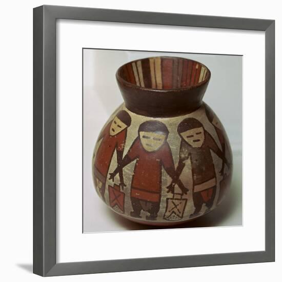 Nazca painted pottery vessel, 1st century-Unknown-Framed Giclee Print