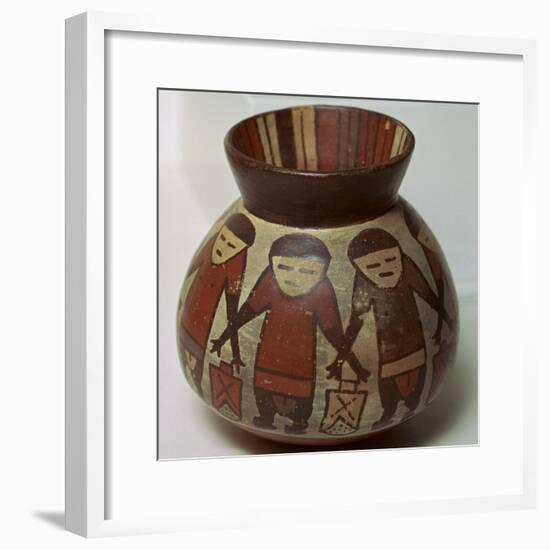 Nazca painted pottery vessel, 1st century-Unknown-Framed Giclee Print