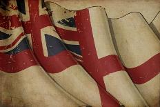 British Naval Flag Old Paper-nazlisart-Art Print