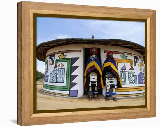 Nbelle (Ndbele) Ladies Outside House, Mabhoko (Weltevre) Nbelle Village, South Africa, Africa-Jane Sweeney-Framed Premier Image Canvas