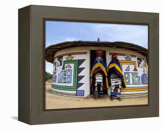 Nbelle (Ndbele) Ladies Outside House, Mabhoko (Weltevre) Nbelle Village, South Africa, Africa-Jane Sweeney-Framed Premier Image Canvas