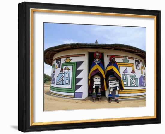 Nbelle (Ndbele) Ladies Outside House, Mabhoko (Weltevre) Nbelle Village, South Africa, Africa-Jane Sweeney-Framed Photographic Print