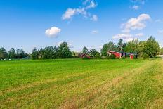 Red Houses in A Rural Landscape-nblx-Photographic Print
