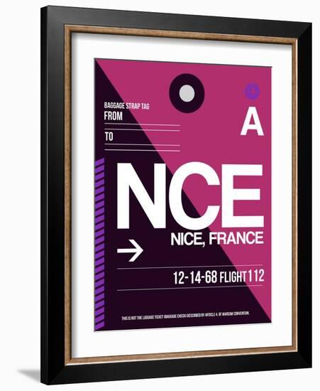 NCE Nice Luggage Tag 1-NaxArt-Framed Art Print