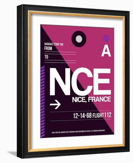 NCE Nice Luggage Tag 1-NaxArt-Framed Art Print