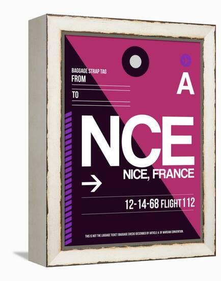 NCE Nice Luggage Tag 1-NaxArt-Framed Stretched Canvas