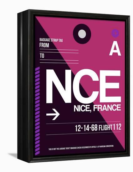 NCE Nice Luggage Tag 1-NaxArt-Framed Stretched Canvas