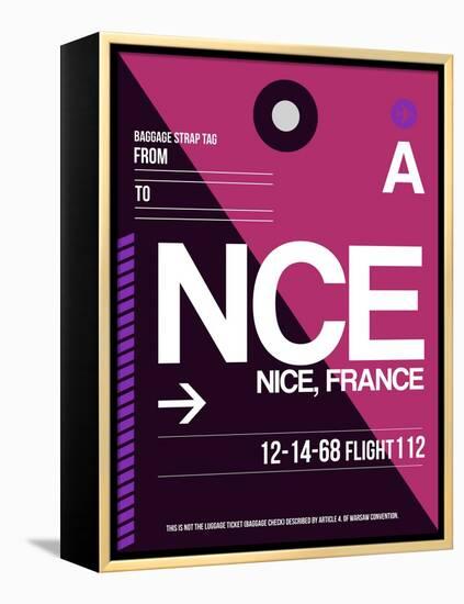 NCE Nice Luggage Tag 1-NaxArt-Framed Stretched Canvas