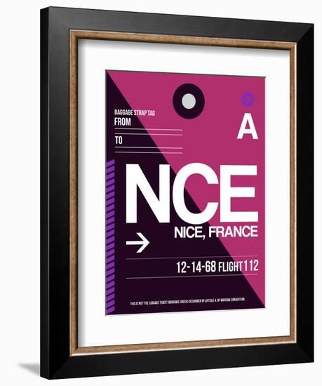 NCE Nice Luggage Tag 1-NaxArt-Framed Art Print