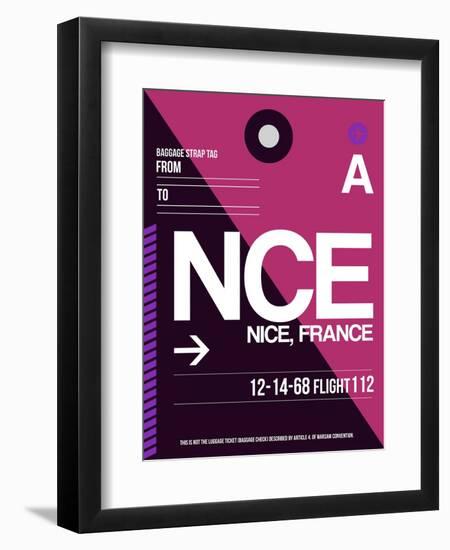 NCE Nice Luggage Tag 1-NaxArt-Framed Art Print