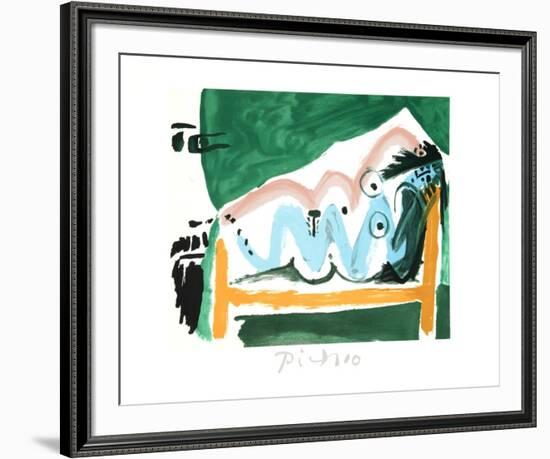 Ne Allongee et Tete D'Homme de Profil-Pablo Picasso-Framed Collectable Print
