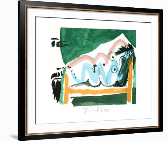 Ne Allongee et Tete D'Homme de Profil-Pablo Picasso-Framed Collectable Print