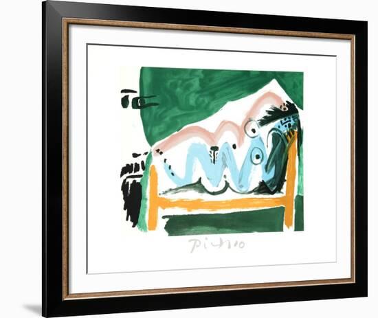 Ne Allongee et Tete D'Homme de Profil-Pablo Picasso-Framed Collectable Print