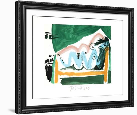 Ne Allongee et Tete D'Homme de Profil-Pablo Picasso-Framed Collectable Print