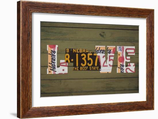 NE State Love-Design Turnpike-Framed Giclee Print