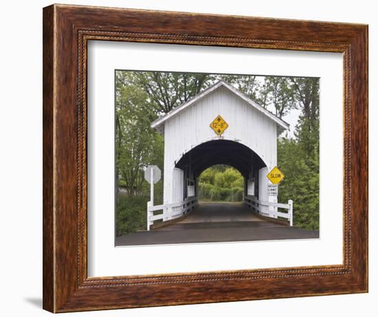 Neal Lane Covered Bridge, Jacksonville, Oregon, USA-William Sutton-Framed Photographic Print