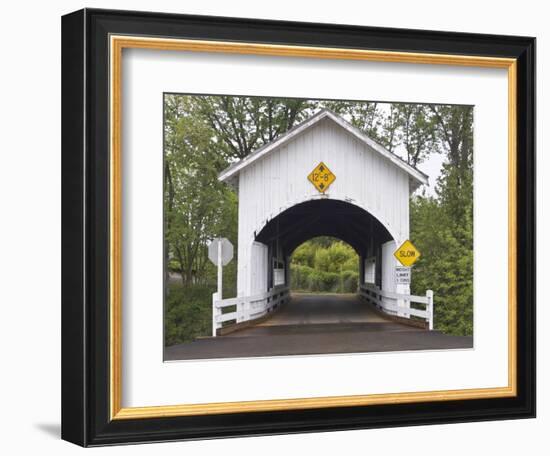 Neal Lane Covered Bridge, Jacksonville, Oregon, USA-William Sutton-Framed Photographic Print