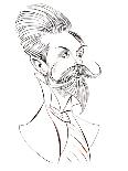 Paul Dukas, French composer; caricatured as a sorcerer-Neale Osborne-Giclee Print