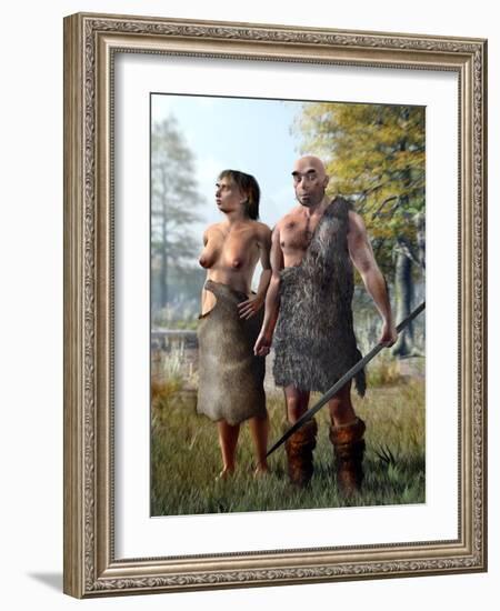 Neanderthals, Artwork-Jose Antonio-Framed Photographic Print