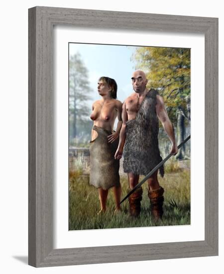 Neanderthals, Artwork-Jose Antonio-Framed Photographic Print