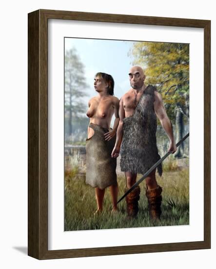 Neanderthals, Artwork-Jose Antonio-Framed Photographic Print