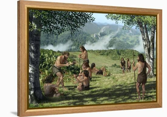 Neanderthals In Summer, Artwork-Mauricio Anton-Framed Premier Image Canvas