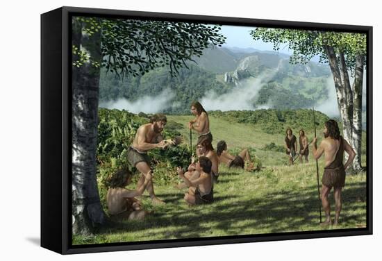 Neanderthals In Summer, Artwork-Mauricio Anton-Framed Premier Image Canvas