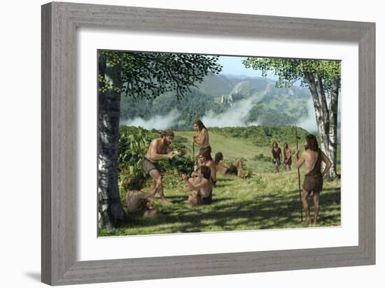 Neanderthals In Summer, Artwork-Mauricio Anton-Framed Photographic Print