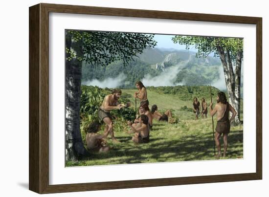 Neanderthals In Summer, Artwork-Mauricio Anton-Framed Photographic Print