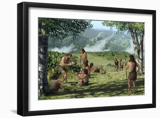 Neanderthals In Summer, Artwork-Mauricio Anton-Framed Photographic Print