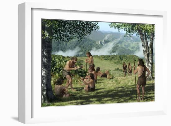 Neanderthals In Summer, Artwork-Mauricio Anton-Framed Photographic Print