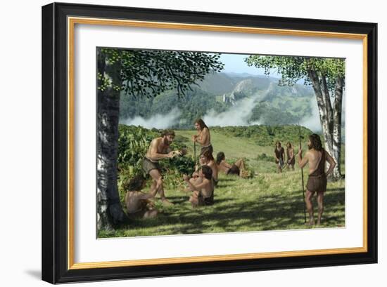 Neanderthals In Summer, Artwork-Mauricio Anton-Framed Photographic Print