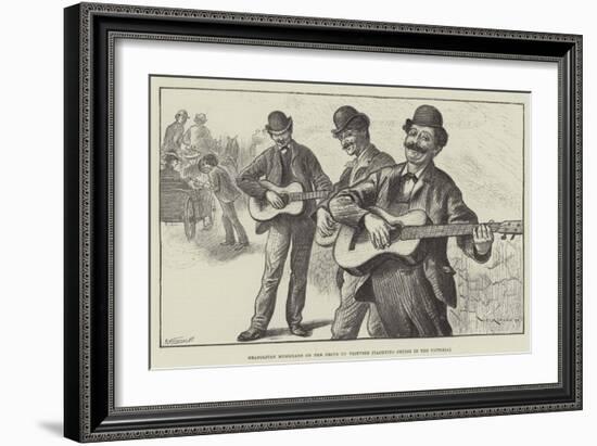 Neapolitan Musicians on the Drive Up Vesuvius (Yachting Cruise in the Victoria)-William Douglas Almond-Framed Giclee Print