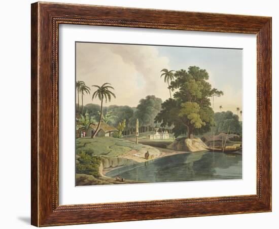 Near Bandell on the River Hoogly, Plate Viii from Part 6 of 'Oriental Scenery', Pub. 1804-Thomas & William Daniell-Framed Giclee Print