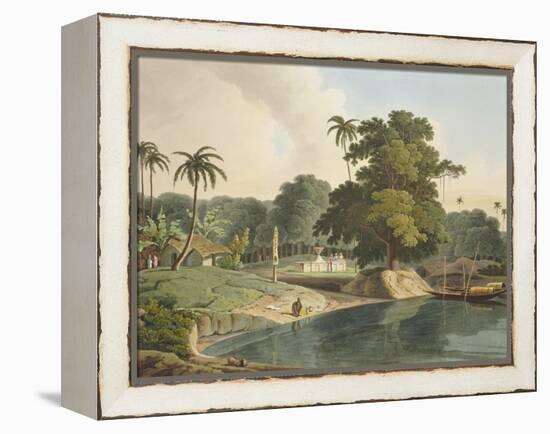 Near Bandell on the River Hoogly, Plate Viii from Part 6 of 'Oriental Scenery', Pub. 1804-Thomas & William Daniell-Framed Premier Image Canvas