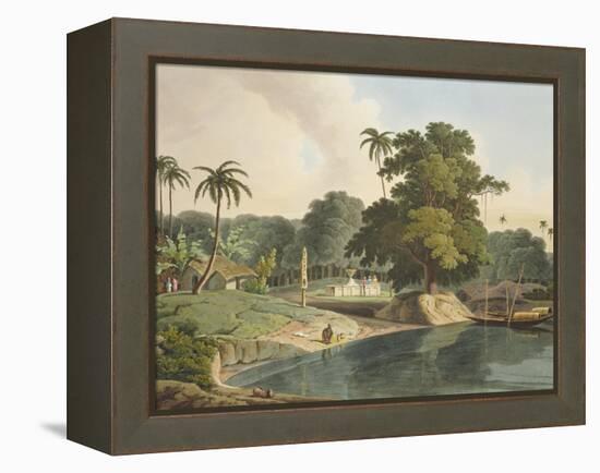 Near Bandell on the River Hoogly, Plate Viii from Part 6 of 'Oriental Scenery', Pub. 1804-Thomas & William Daniell-Framed Premier Image Canvas
