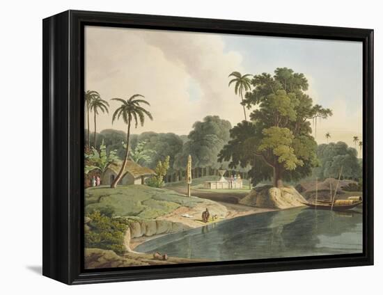 Near Bandell on the River Hoogly, Plate Viii from Part 6 of 'Oriental Scenery', Pub. 1804-Thomas & William Daniell-Framed Premier Image Canvas