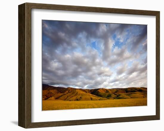 Near Caliente, California: Sunset on the Northern Most Edge of the Tejon Ranch at Sunset.-Ian Shive-Framed Photographic Print