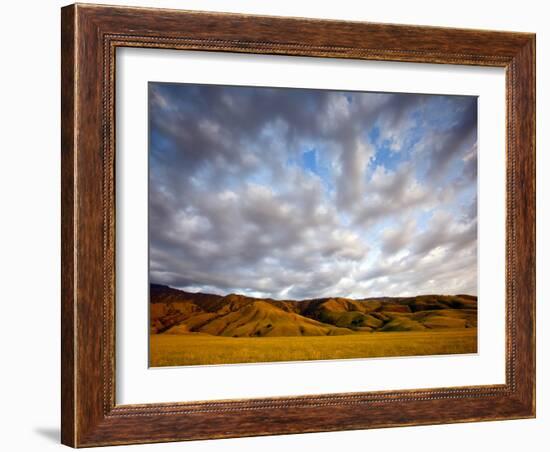 Near Caliente, California: Sunset on the Northern Most Edge of the Tejon Ranch at Sunset.-Ian Shive-Framed Photographic Print