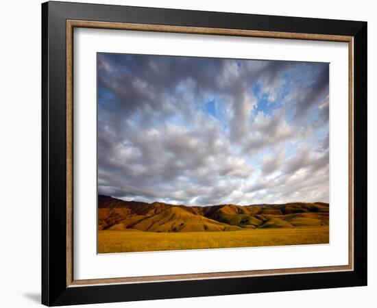 Near Caliente, California: Sunset on the Northern Most Edge of the Tejon Ranch at Sunset.-Ian Shive-Framed Photographic Print