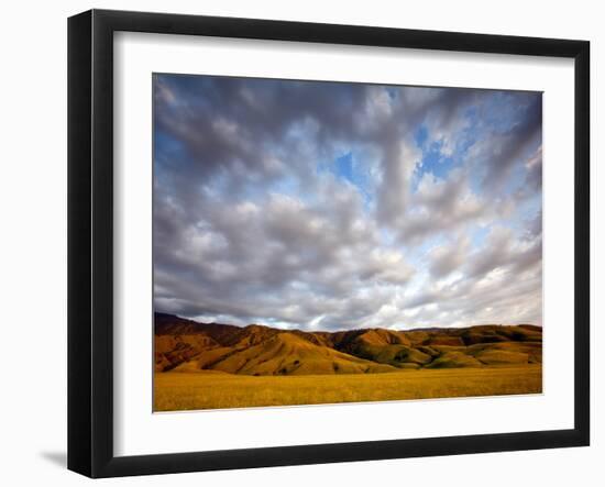Near Caliente, California: Sunset on the Northern Most Edge of the Tejon Ranch at Sunset.-Ian Shive-Framed Photographic Print