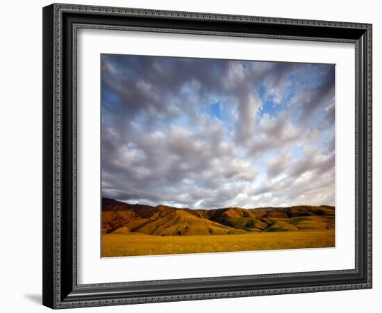 Near Caliente, California: Sunset on the Northern Most Edge of the Tejon Ranch at Sunset.-Ian Shive-Framed Photographic Print