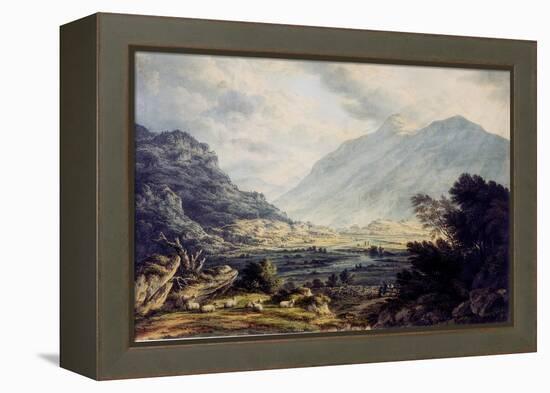 Near Capel Currig, with a View of Mount Snowdon, Wales, about 1793-1830 (Watercolour)-John Glover-Framed Premier Image Canvas