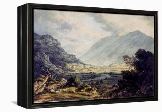 Near Capel Currig, with a View of Mount Snowdon, Wales, about 1793-1830 (Watercolour)-John Glover-Framed Premier Image Canvas