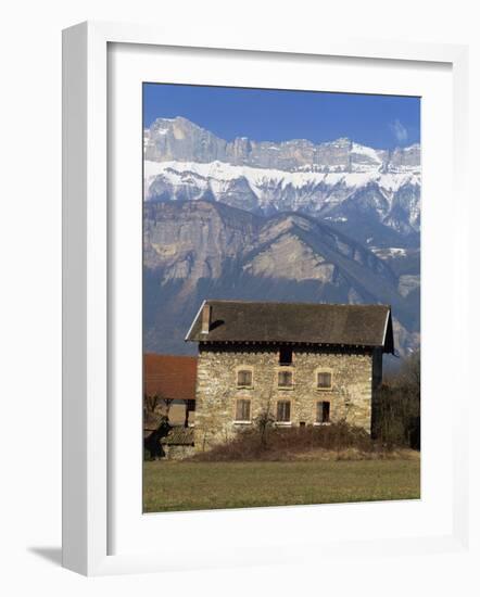 Near Chambery, with Mont Granier Behind, Savoie in the Rhone-Alpes, French Alps, France-Michael Busselle-Framed Photographic Print