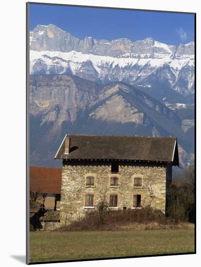 Near Chambery, with Mont Granier Behind, Savoie in the Rhone-Alpes, French Alps, France-Michael Busselle-Mounted Photographic Print