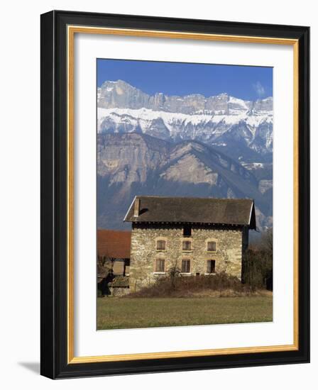 Near Chambery, with Mont Granier Behind, Savoie in the Rhone-Alpes, French Alps, France-Michael Busselle-Framed Photographic Print