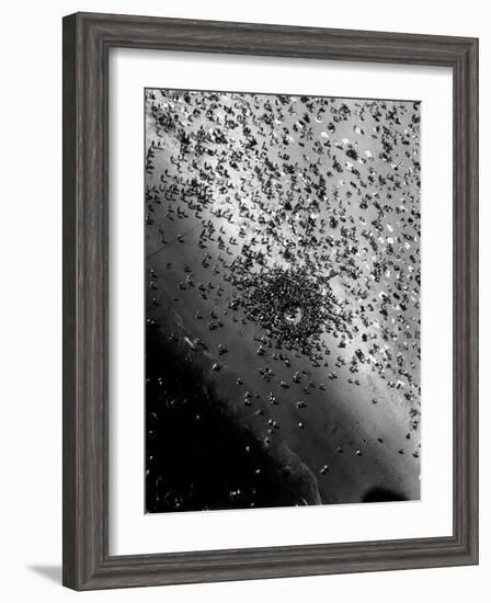 Near Drowning Victim Mary Eschner, Who is Reviving in the Center of the Crowd, Coney Island-Margaret Bourke-White-Framed Photographic Print