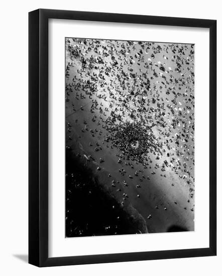 Near Drowning Victim Mary Eschner, Who is Reviving in the Center of the Crowd, Coney Island-Margaret Bourke-White-Framed Photographic Print