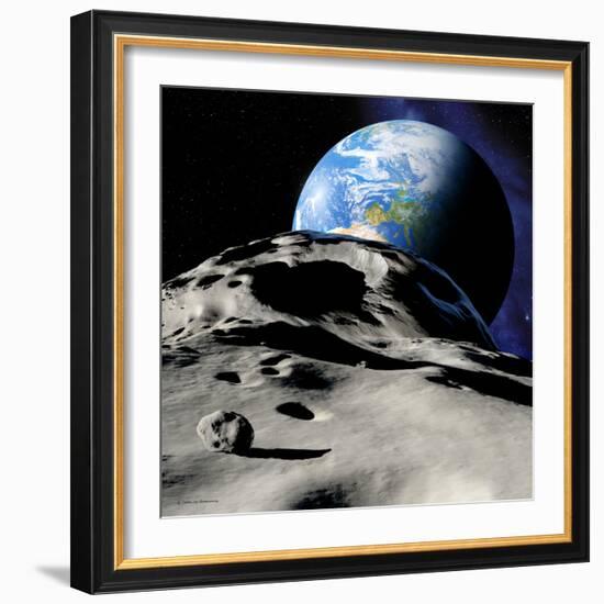 Near-Earth Asteroid-Detlev Van Ravenswaay-Framed Premium Photographic Print